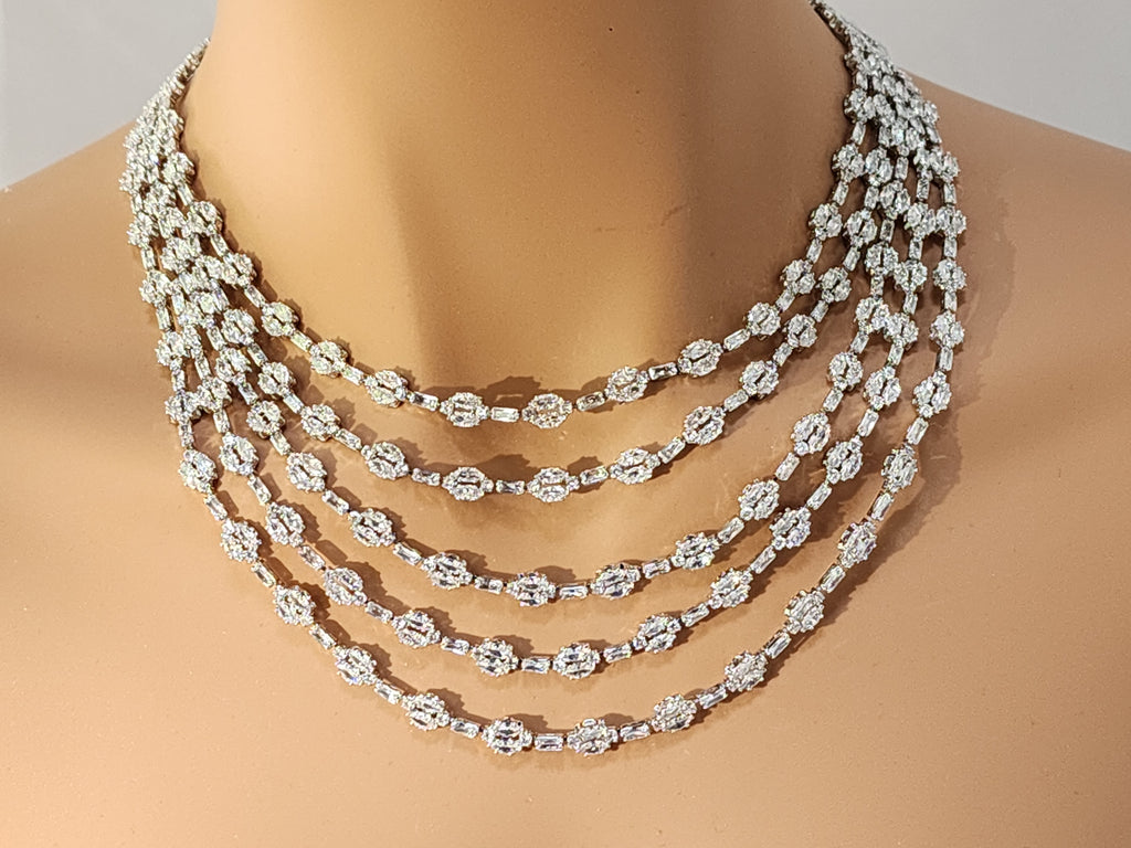 Diamond Water Droplets Wedding Set