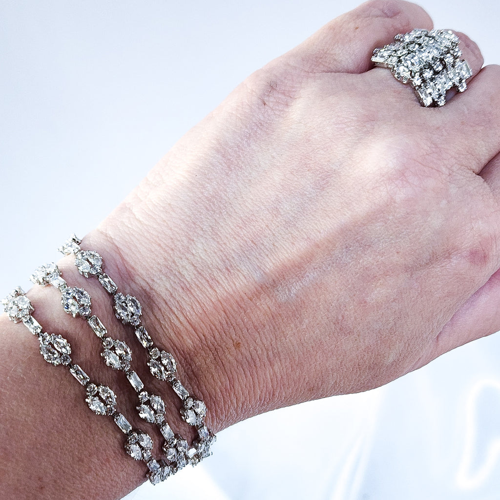 Diamond Water Droplets Wedding Set