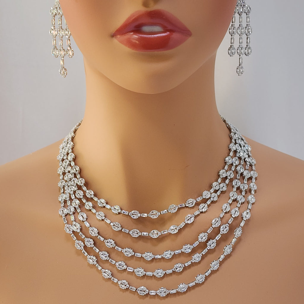 Diamond Water Droplets Wedding Set