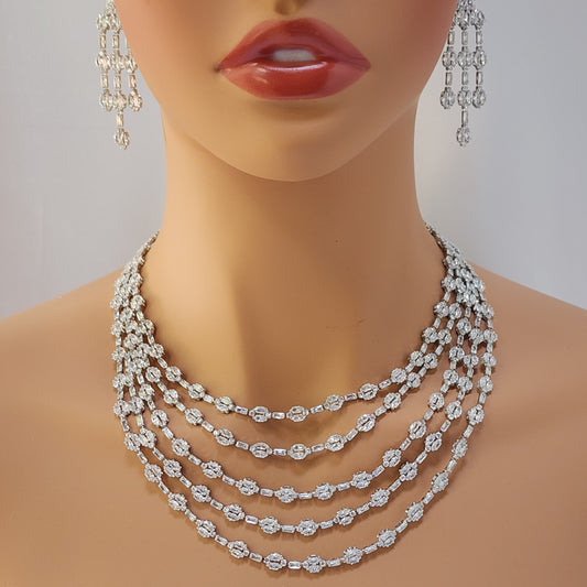 Diamond Water Droplets Wedding Set