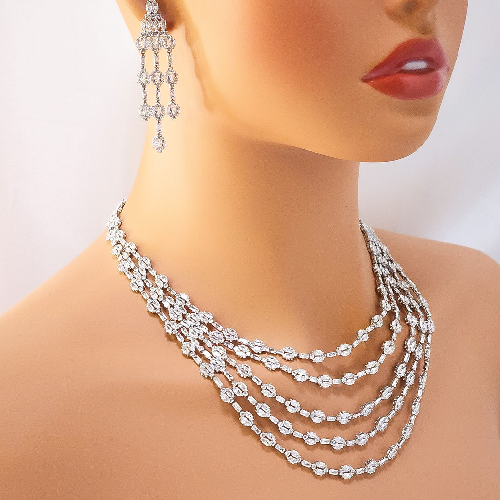 Diamond Water Droplets Wedding Set