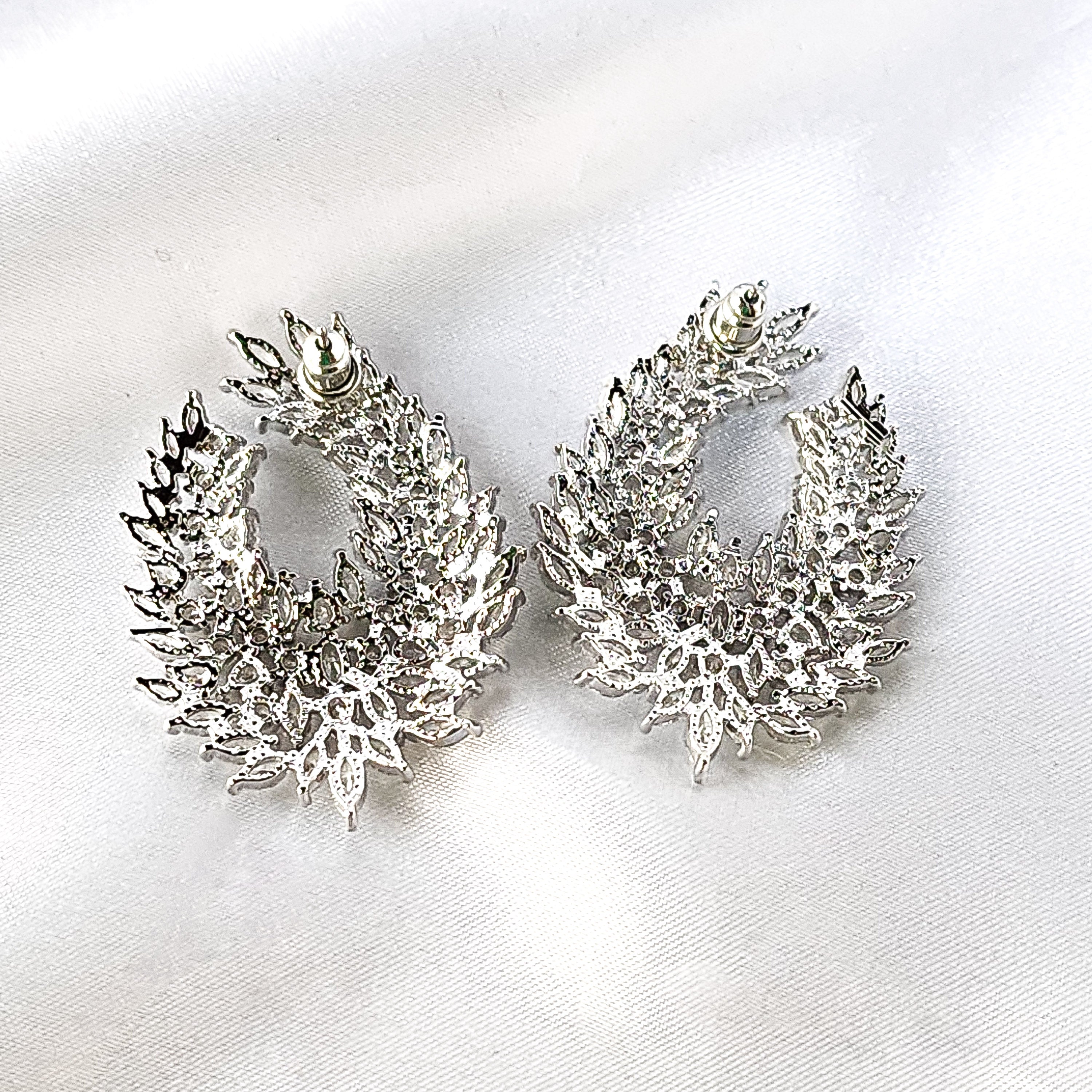 Teardrop micropave earrings