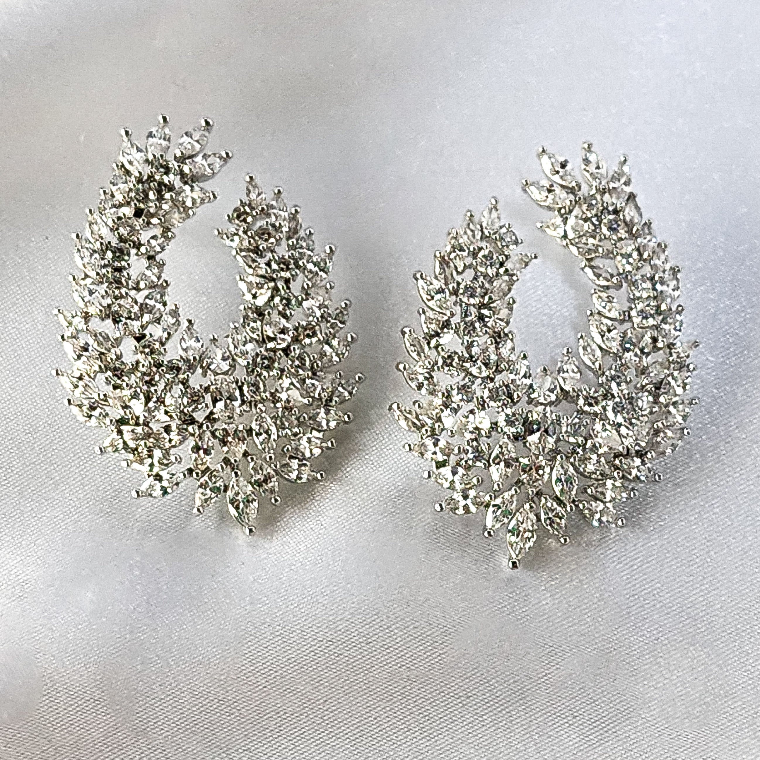 Teardrop micropave earrings