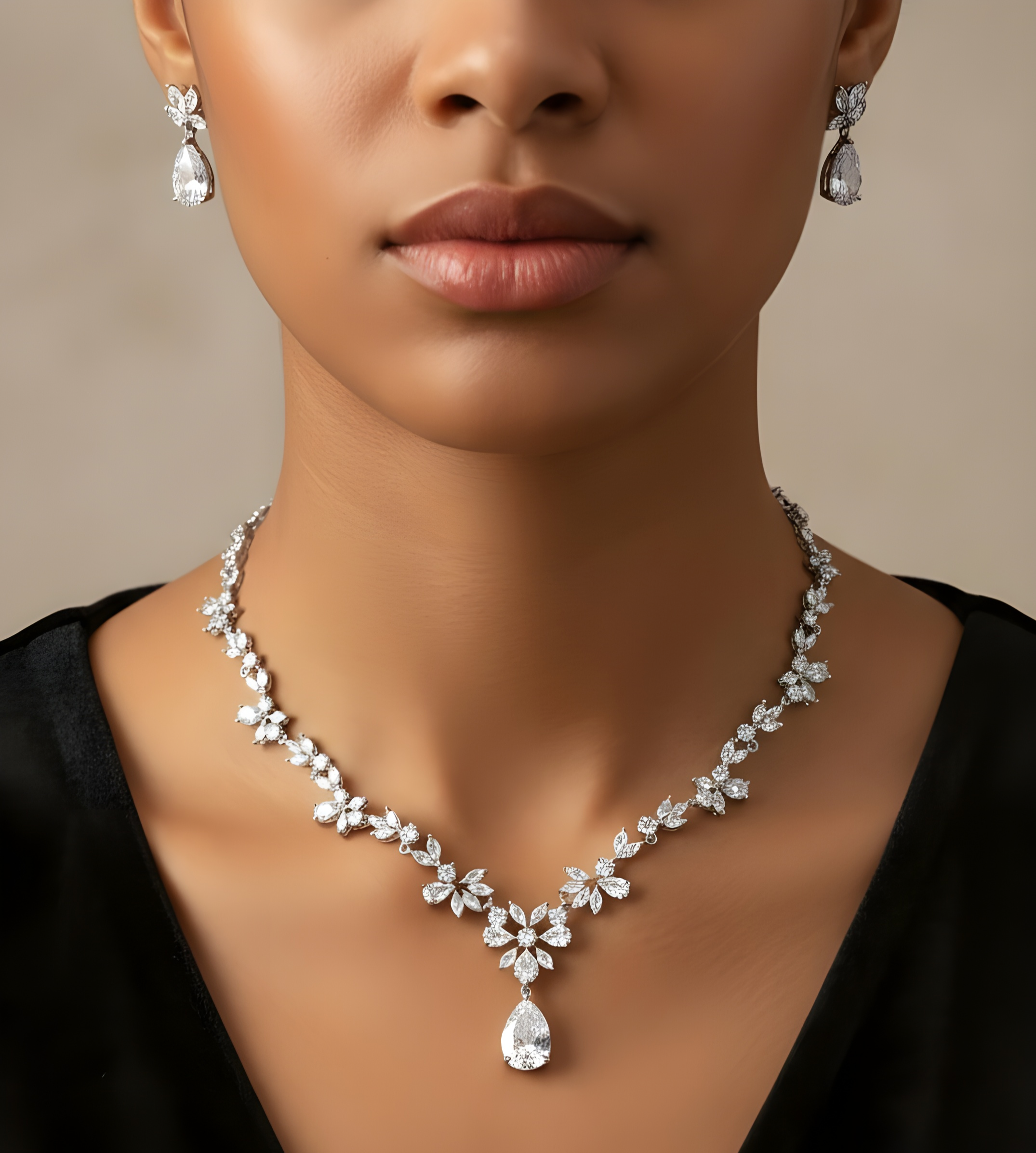 Regal Teardrop Wedding Set