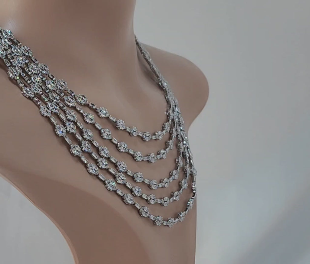 Diamond Water Droplets Wedding Set